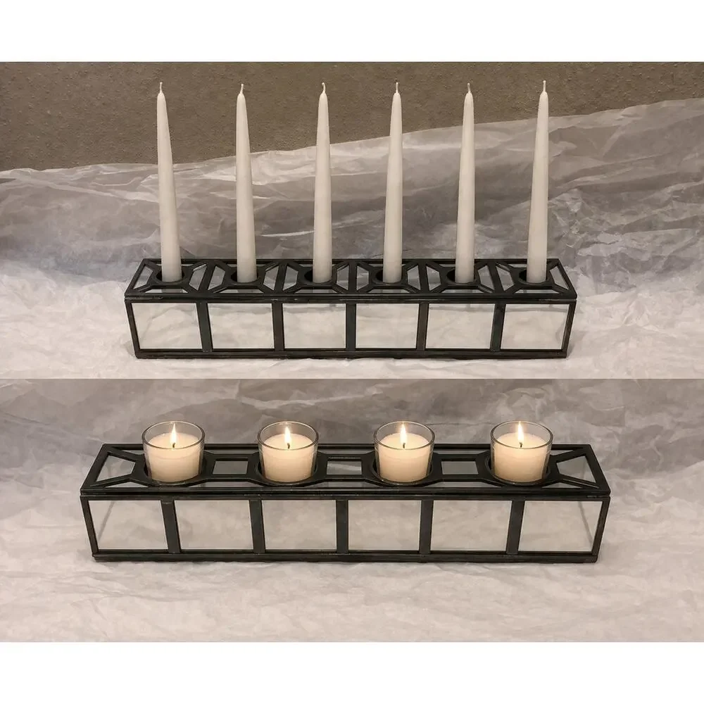 Pier 1 Mirror Glass Votive Taper Candle Holder 15